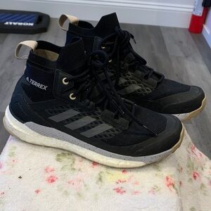 adidas Terrex Women's Black and Tan High-Top Sneakers